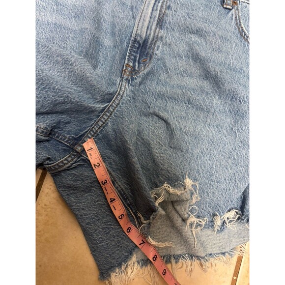 Abercrombie And Fitch Curve Love High Rise Loose Short Women's 34 Raw Hem 7inL - Picture 7 of 7
